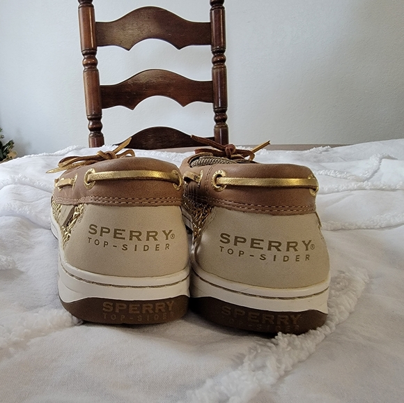 SPERRY TOP-SIDER With Gold Weave Sides Women's Size 7.5 - Picture 2 of 5